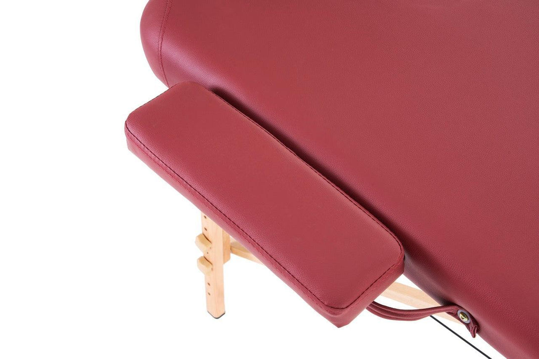 VASHOME Masszázságy, összecsukható és hordozható, Favázas, Bordó szín-VASBÚTOR