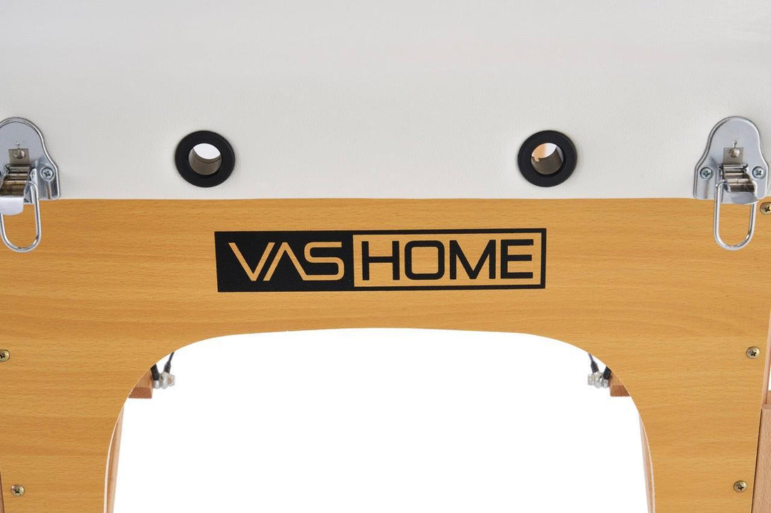 VASHOME Masszázságy, összecsukható és hordozható, Favázas, Fehér-VASBÚTOR