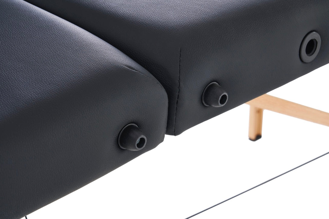 VASHOME Masszázságy, összecsukható és hordozható, Favázas, Fekete-VASBÚTOR