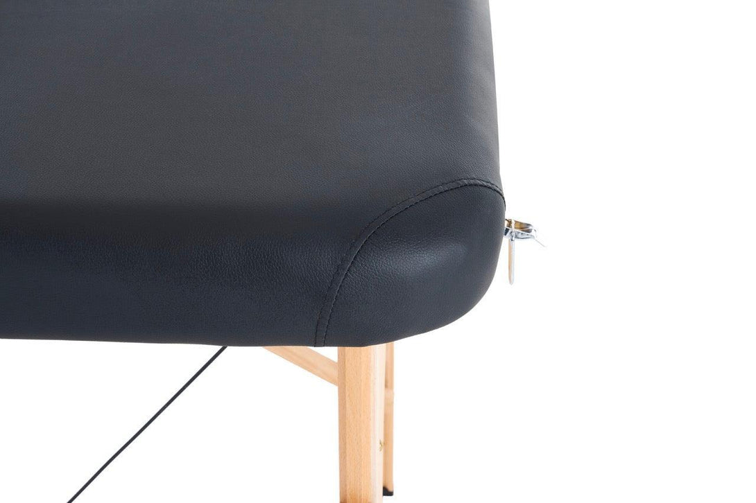 VASHOME Masszázságy, összecsukható és hordozható, Favázas, Fekete-VASBÚTOR