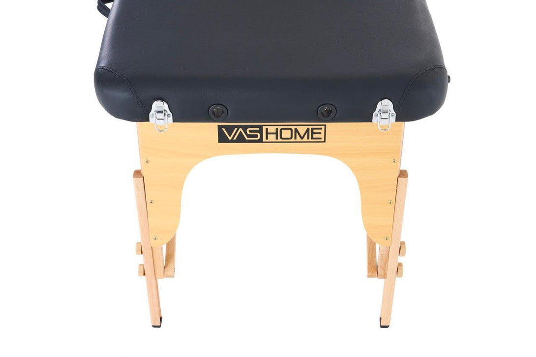 VASHOME Masszázságy, összecsukható és hordozható, Favázas, Fekete-VASBÚTOR