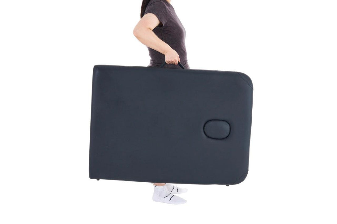 VASHOME Masszázságy, összecsukható és hordozható, Favázas, Fekete-VASBÚTOR