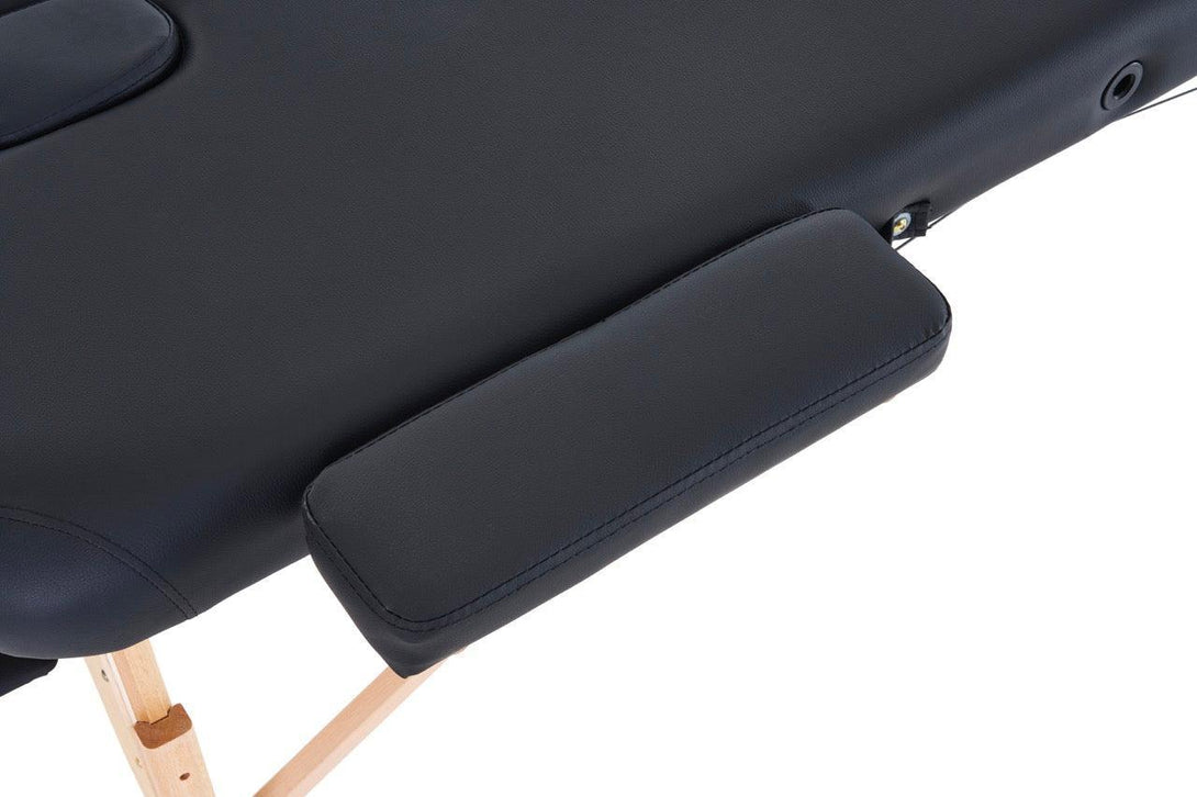 VASHOME Masszázságy, összecsukható és hordozható, Favázas, Fekete-VASBÚTOR