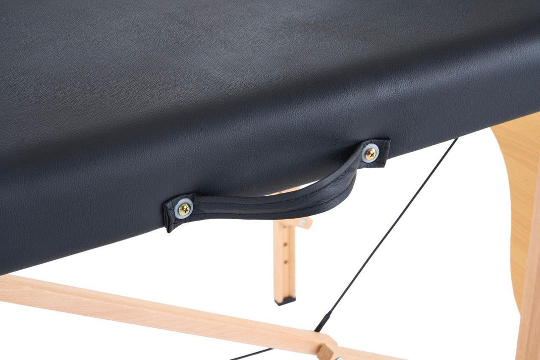 VASHOME Masszázságy, összecsukható és hordozható, Favázas, Fekete-VASBÚTOR