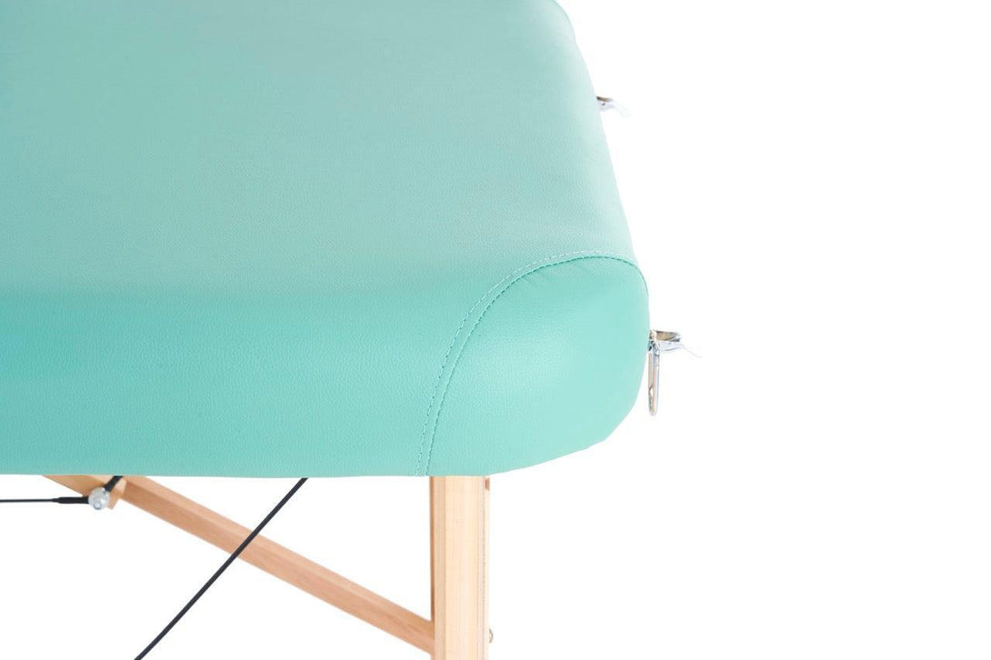 VASHOME Masszázságy, összecsukható és hordozható, Favázas, Zöld-VASBÚTOR