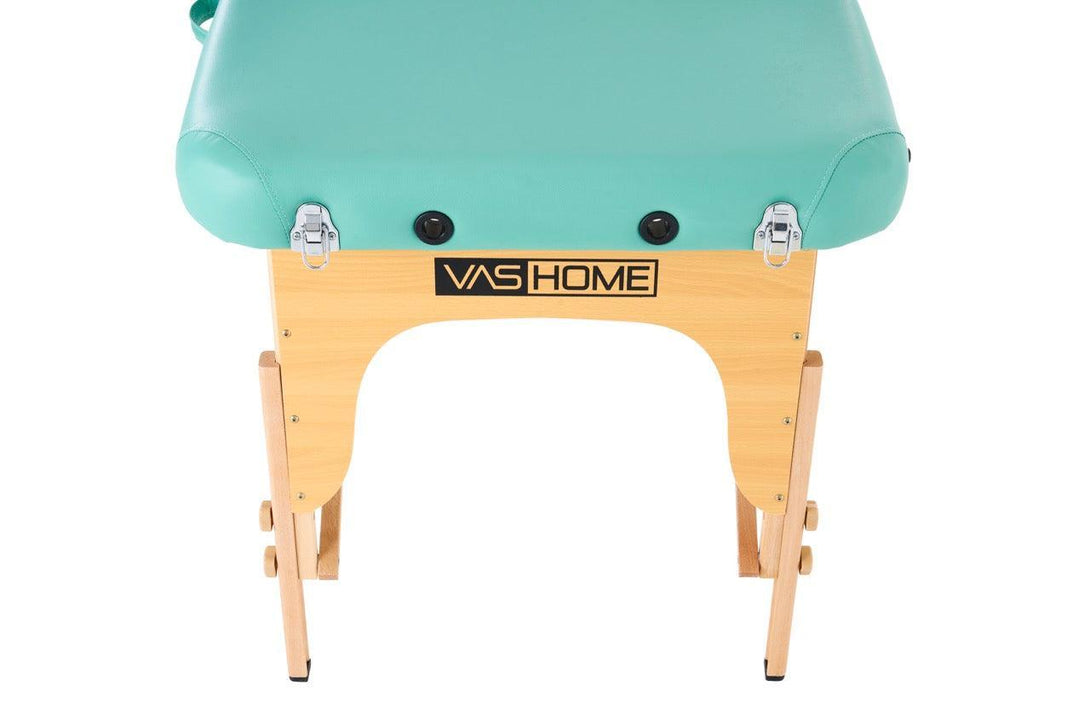 VASHOME Masszázságy, összecsukható és hordozható, Favázas, Zöld-VASBÚTOR