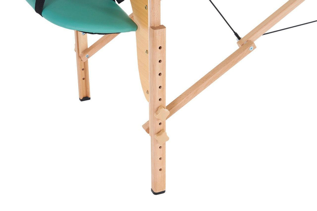 VASHOME Masszázságy, összecsukható és hordozható, Favázas, Zöld-VASBÚTOR