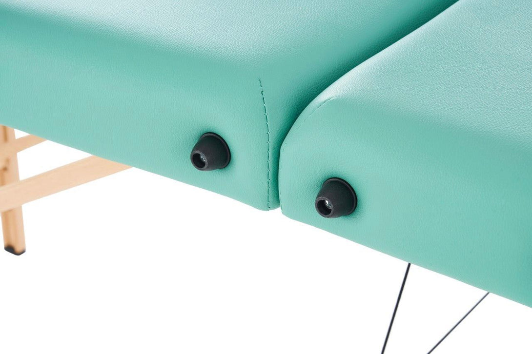 VASHOME Masszázságy, összecsukható és hordozható, Favázas, Zöld-VASBÚTOR