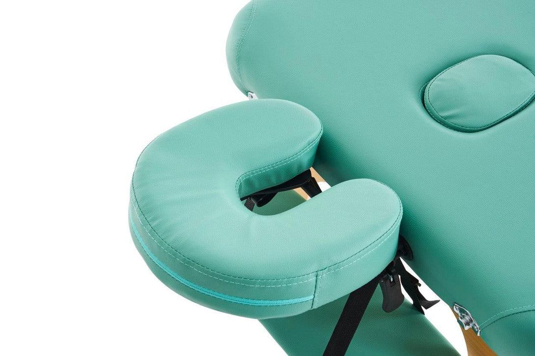 VASHOME Masszázságy, összecsukható és hordozható, Favázas, Zöld-VASBÚTOR