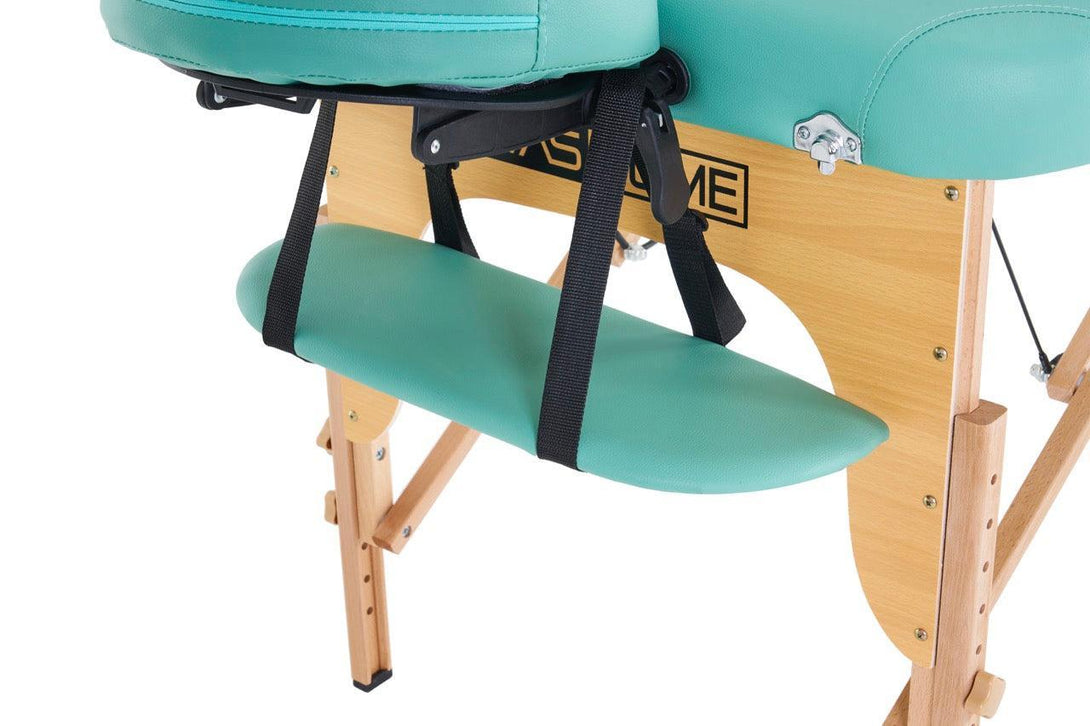 VASHOME Masszázságy, összecsukható és hordozható, Favázas, Zöld-VASBÚTOR