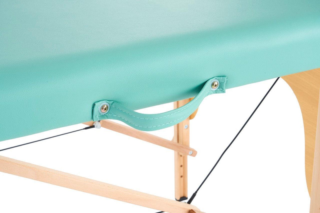 VASHOME Masszázságy, összecsukható és hordozható, Favázas, Zöld-VASBÚTOR