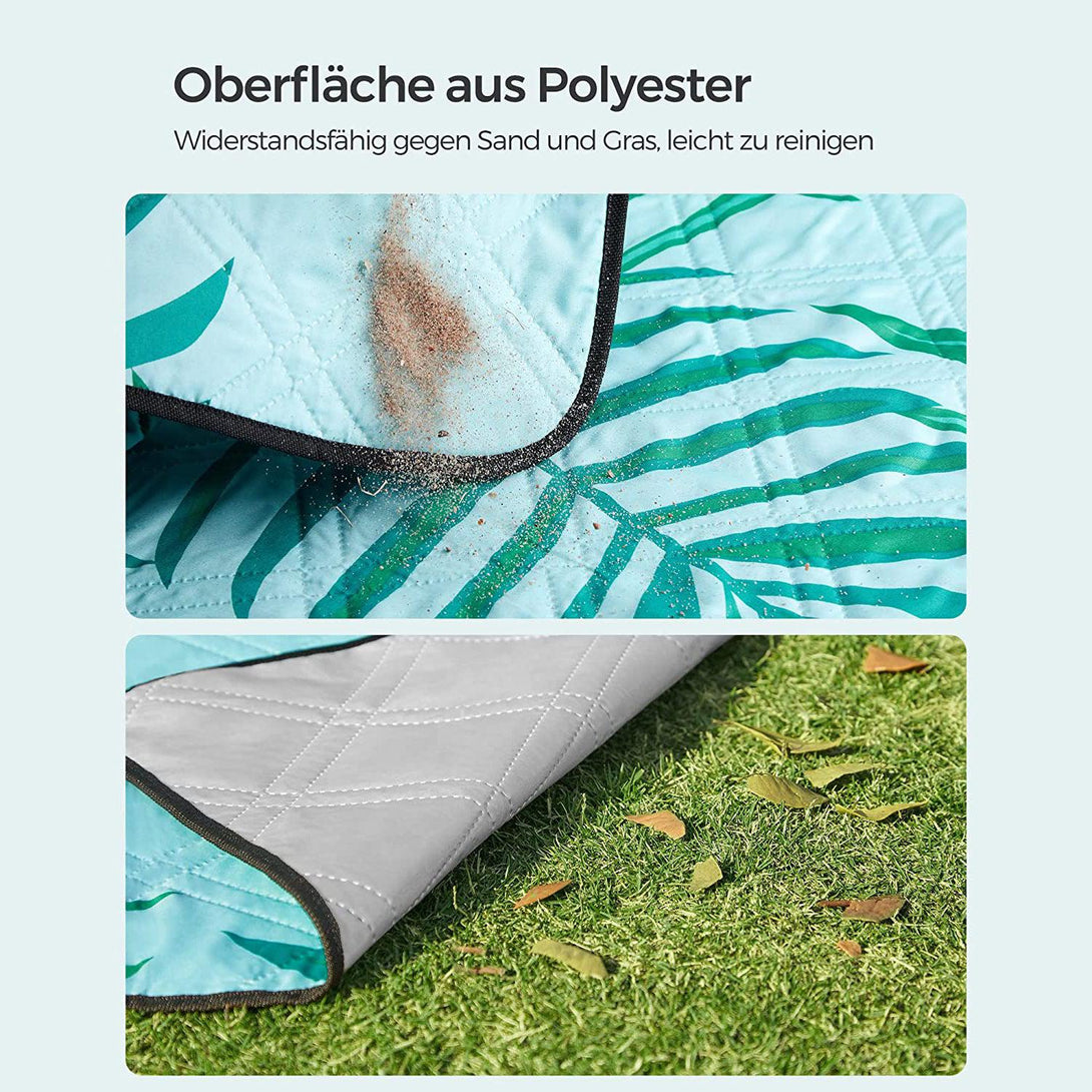 XXL vízálló Pikniktakaró, strand szőnyeg300 x 200 cm, trópusi mintával-VASBÚTOR