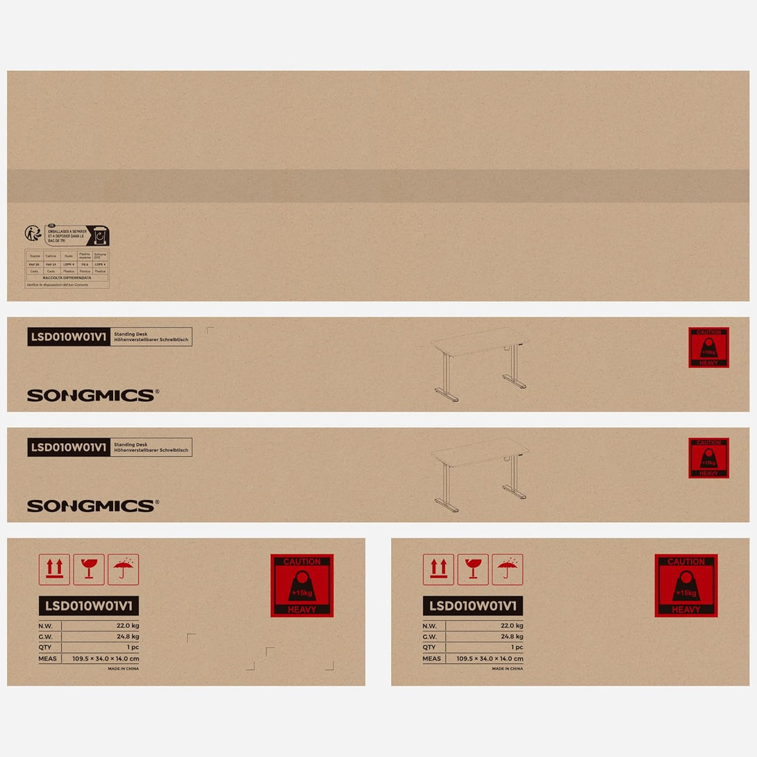 elektromos íróasztal, állítható magasságú, 120 x 60 cm, fehér-VASBÚTOR