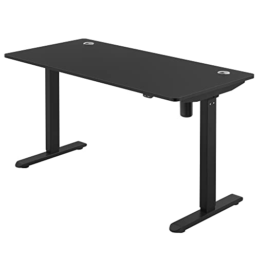 elektromosan állítható magasságú íróasztal, 70 x 140 x (73-114) cm, fekete-VASBÚTOR