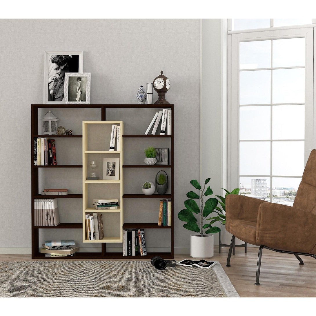 könyvespolc Ample - Birch, Wenge-VASBÚTOR