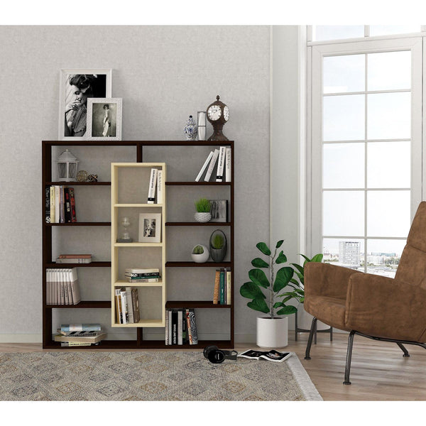 könyvespolc Ample - Birch, Wenge-VASBÚTOR