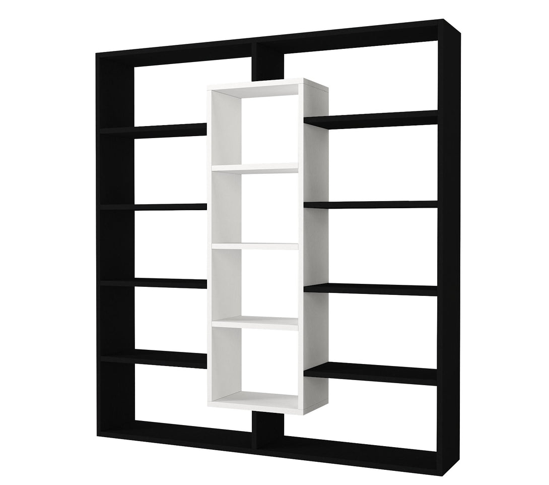könyvespolc Ample - Black, White-VASBÚTOR