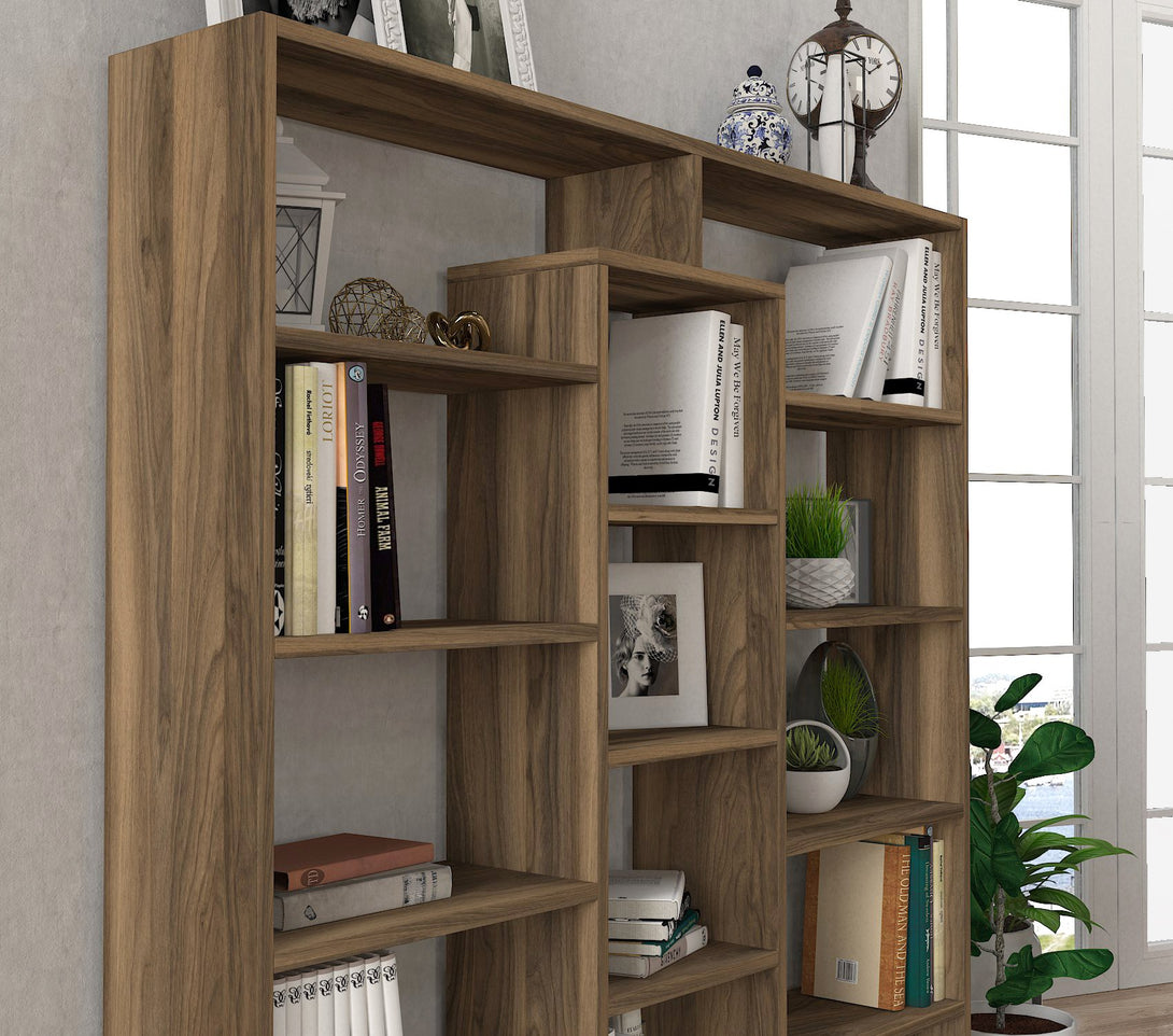 könyvespolc Ample - Walnut-VASBÚTOR