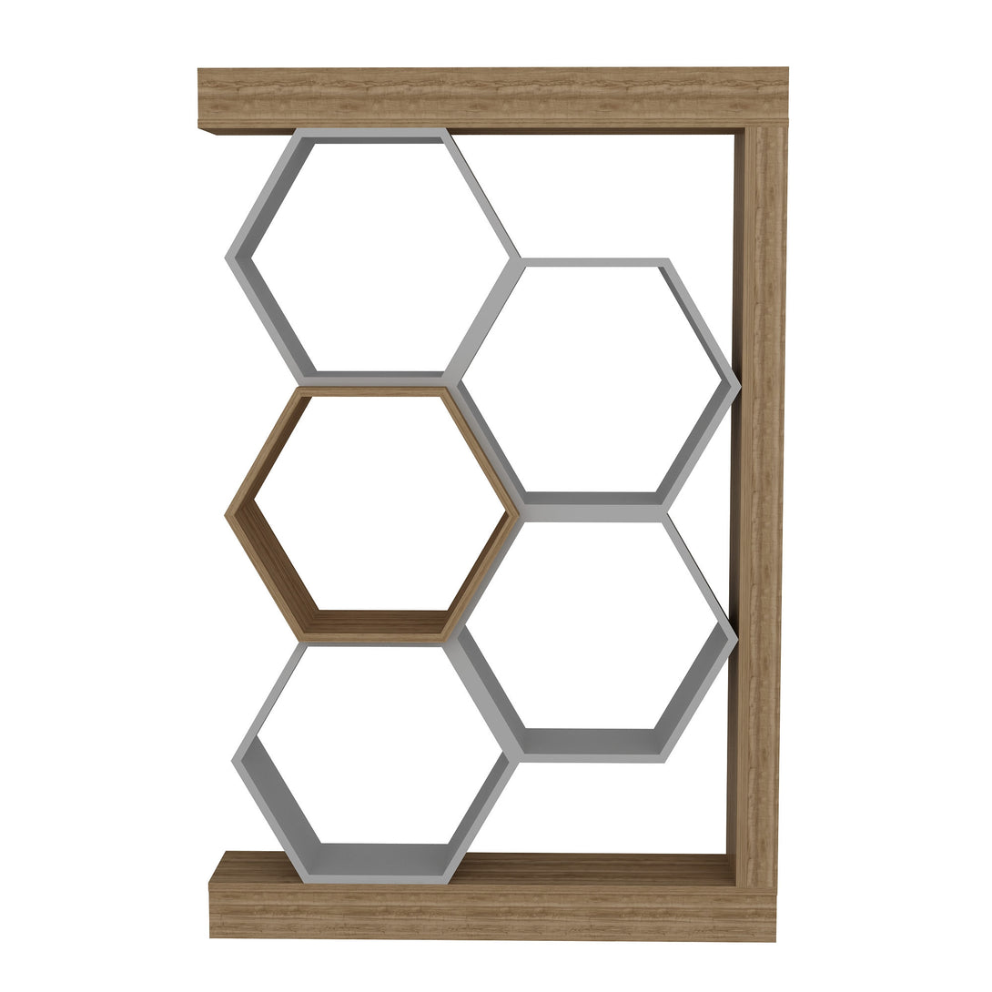 könyvespolc Artemis - Walnut, White-VASBÚTOR