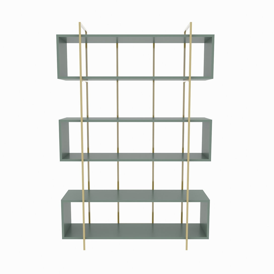 könyvespolc Bruti - Green, Gold-VASBÚTOR