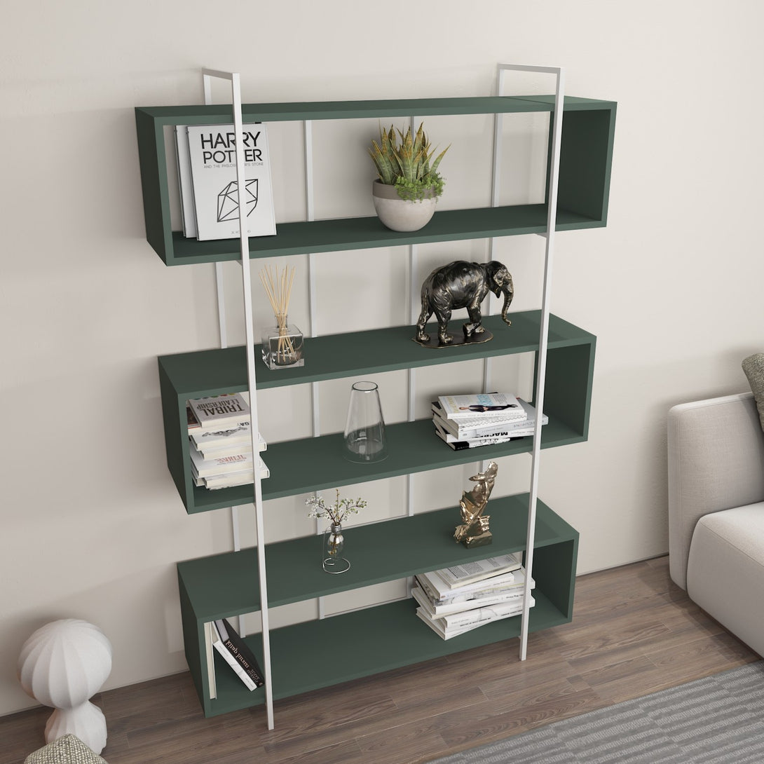könyvespolc Bruti - Green, White-VASBÚTOR