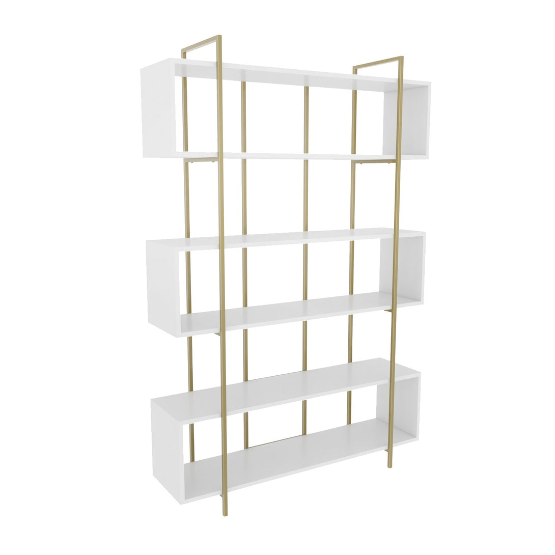 könyvespolc Bruti - White, Gold-VASBÚTOR