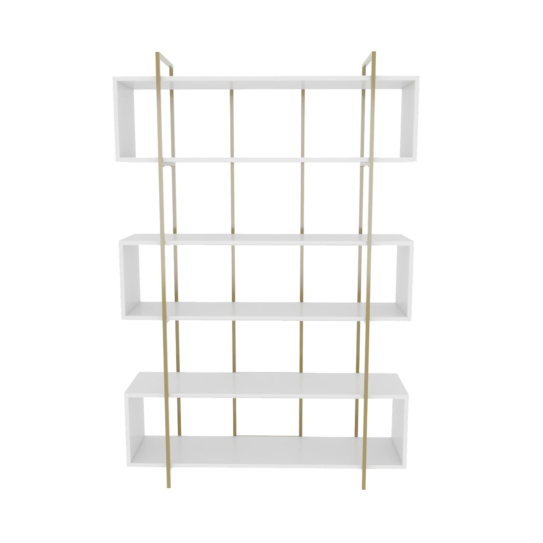 könyvespolc Bruti - White, Gold-VASBÚTOR