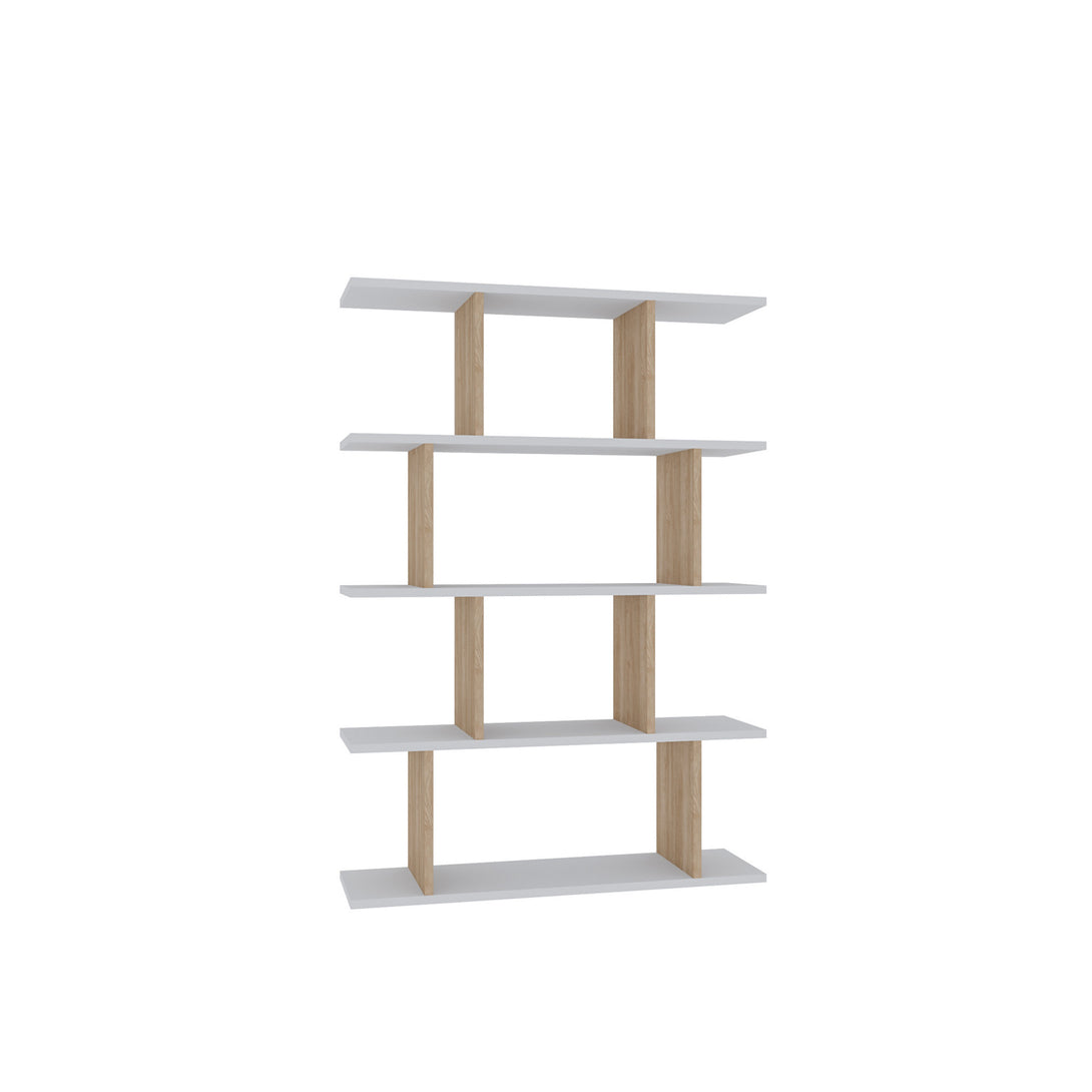 könyvespolc Harmon - Oak, White-VASBÚTOR