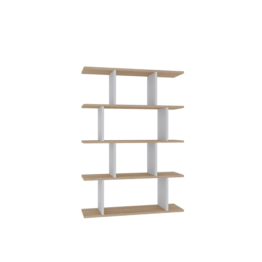 könyvespolc Harmon - White, Oak-VASBÚTOR