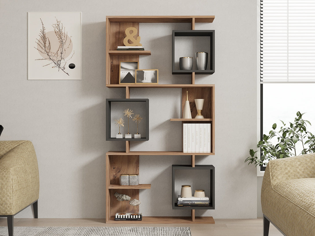 könyvespolc Icardi - Atlantic Pine, Anthracite-VASBÚTOR