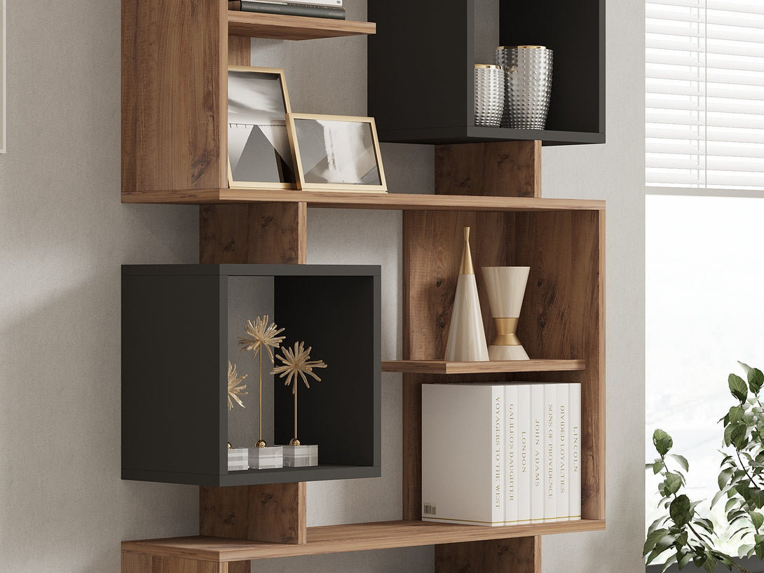 könyvespolc Icardi - Atlantic Pine, Anthracite-VASBÚTOR