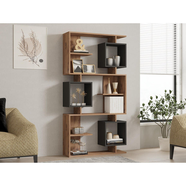 könyvespolc Icardi - Atlantic Pine, Anthracite-VASBÚTOR