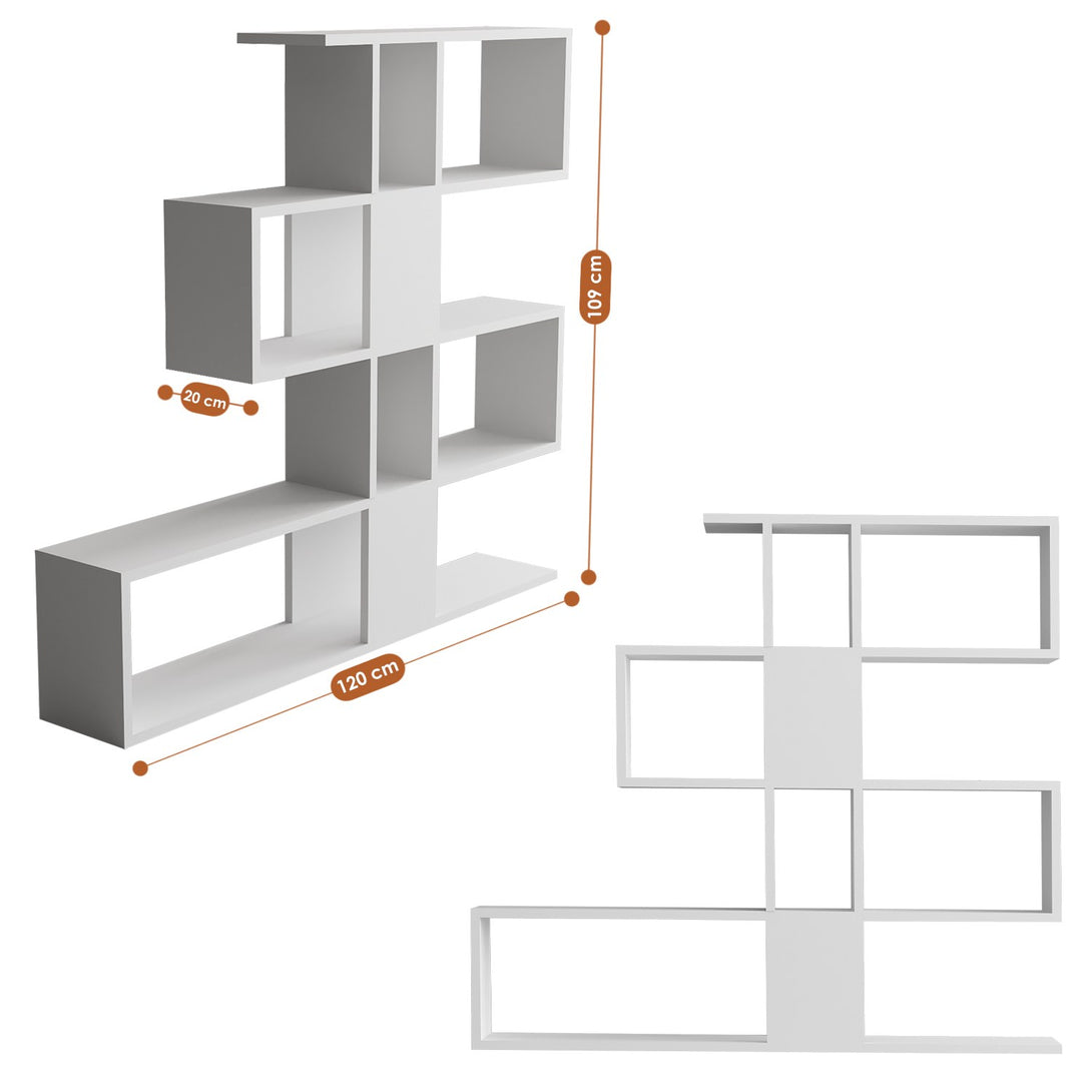 könyvespolc Karlin - White-VASBÚTOR