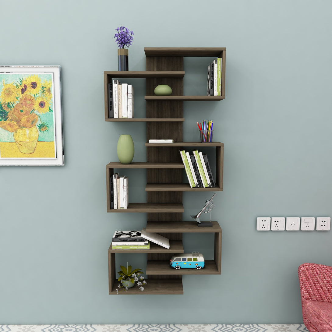 könyvespolc Lotus - Walnut-VASBÚTOR