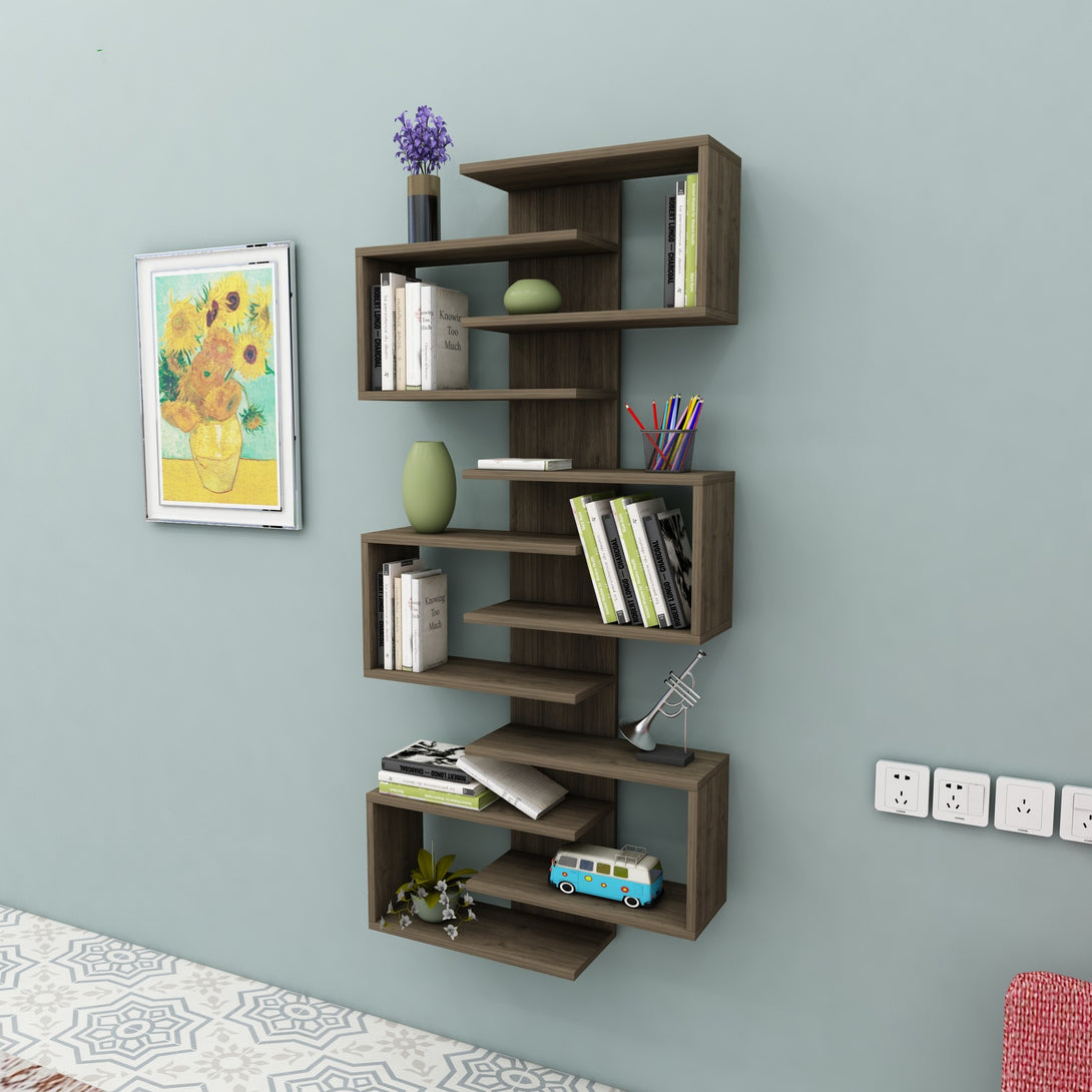 könyvespolc Lotus - Walnut-VASBÚTOR
