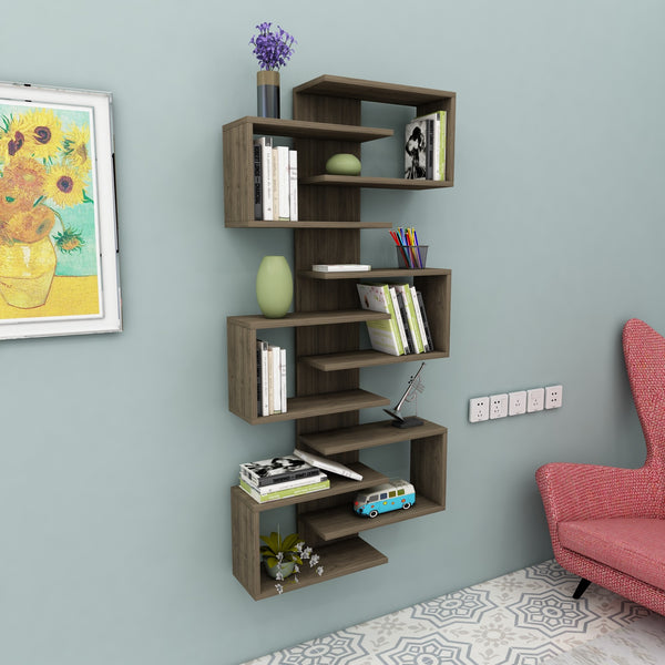 könyvespolc Lotus - Walnut-VASBÚTOR