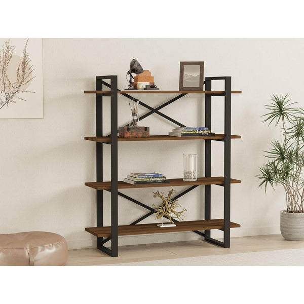 könyvespolc Makro - Walnut-VASBÚTOR