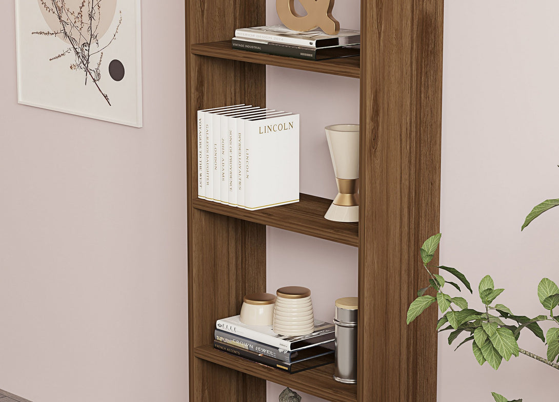 könyvespolc New - Walnut-VASBÚTOR