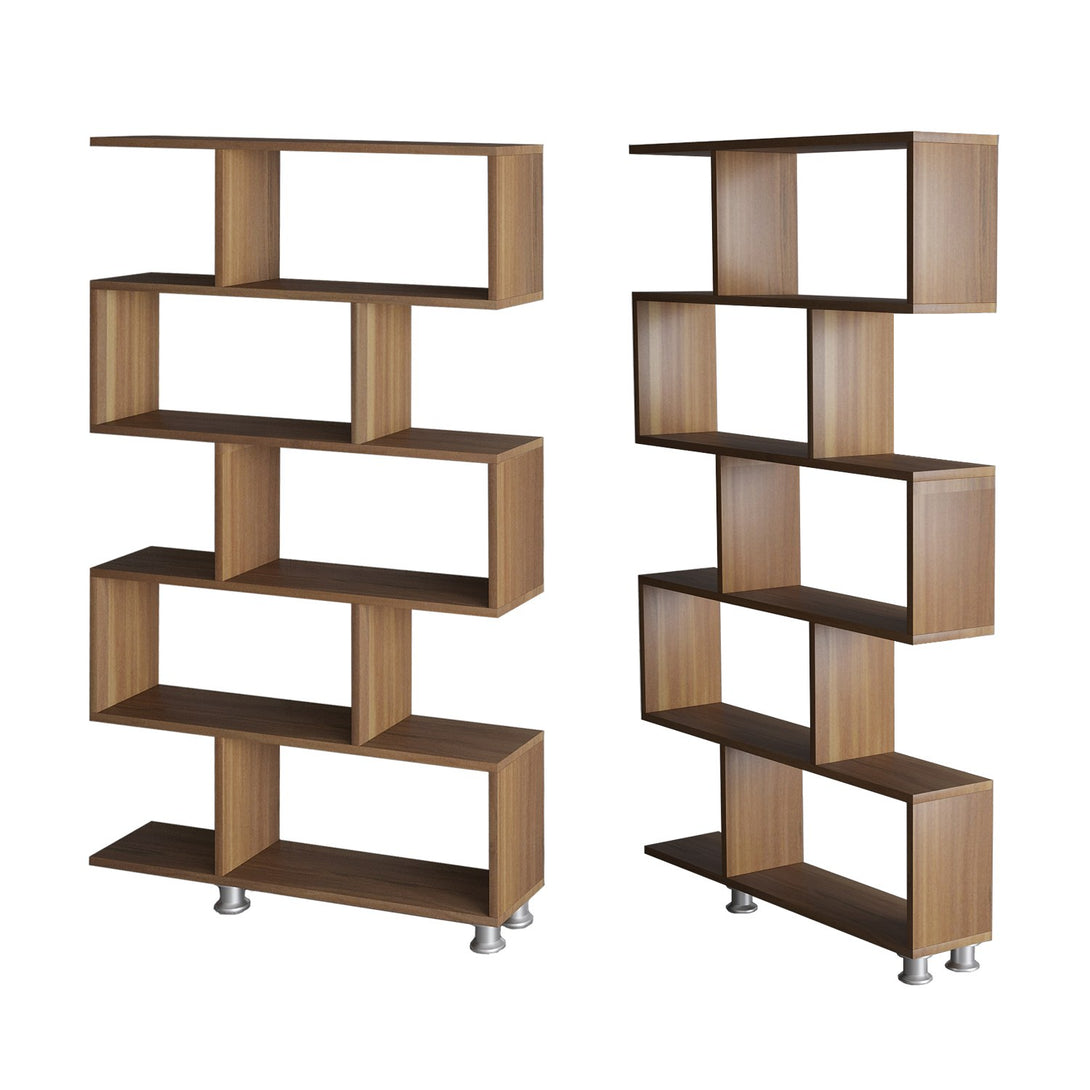 könyvespolc Nilüfer - Walnut-VASBÚTOR