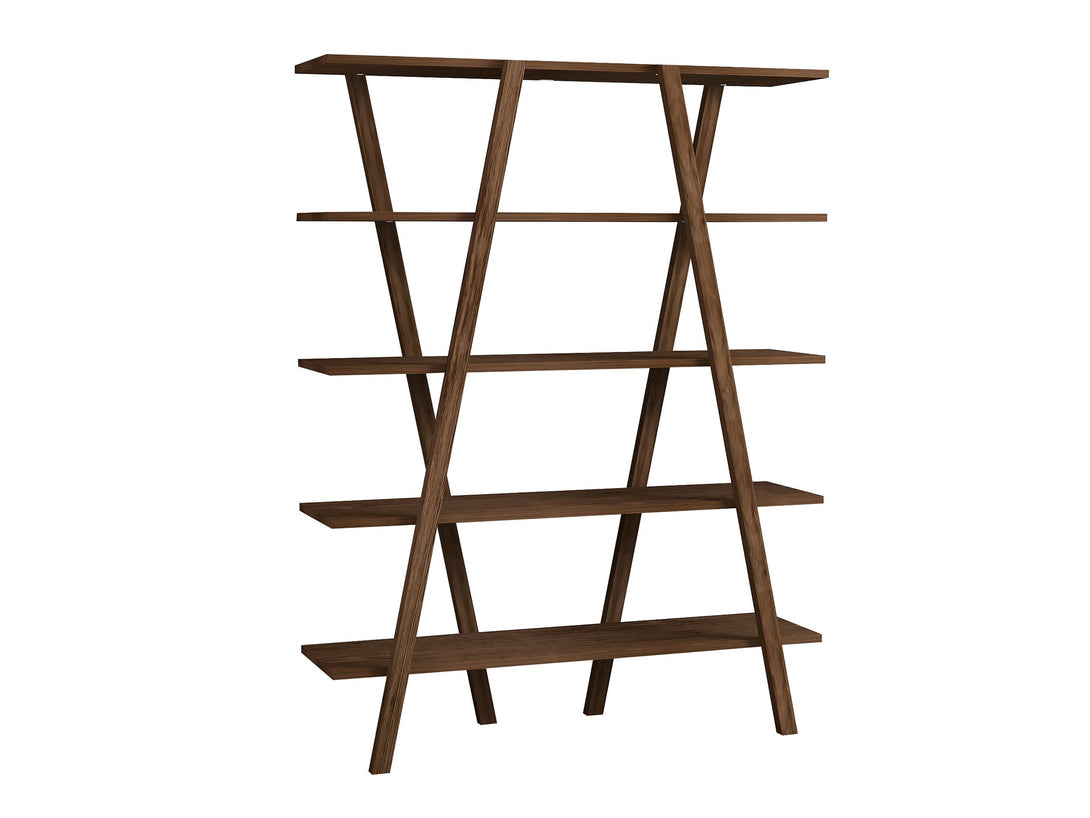 könyvespolc Perla - Walnut-VASBÚTOR