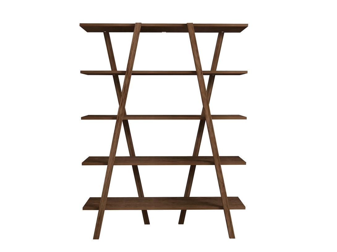 könyvespolc Perla - Walnut-VASBÚTOR