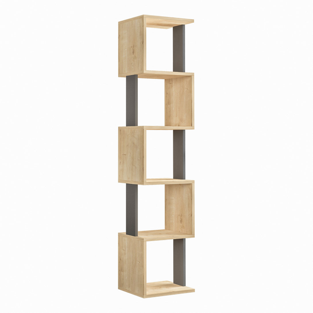 könyvespolc Piri - Sonoma Oak, Anthracite-VASBÚTOR
