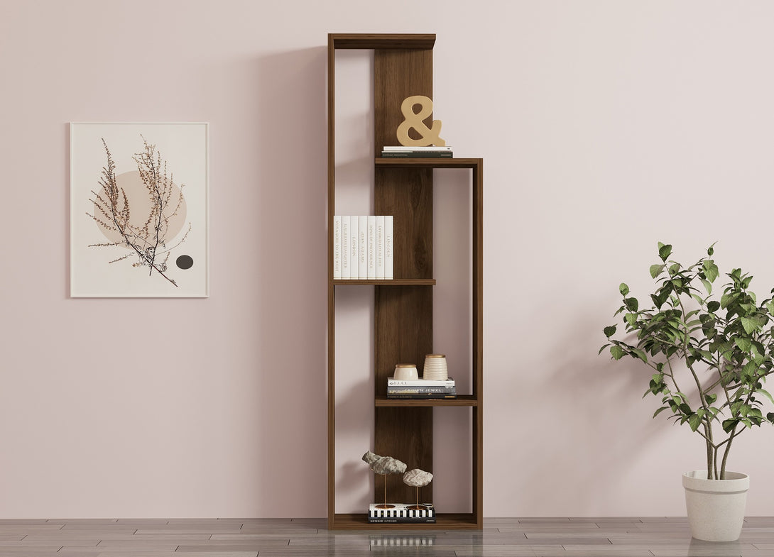 könyvespolc Wand - Walnut-VASBÚTOR