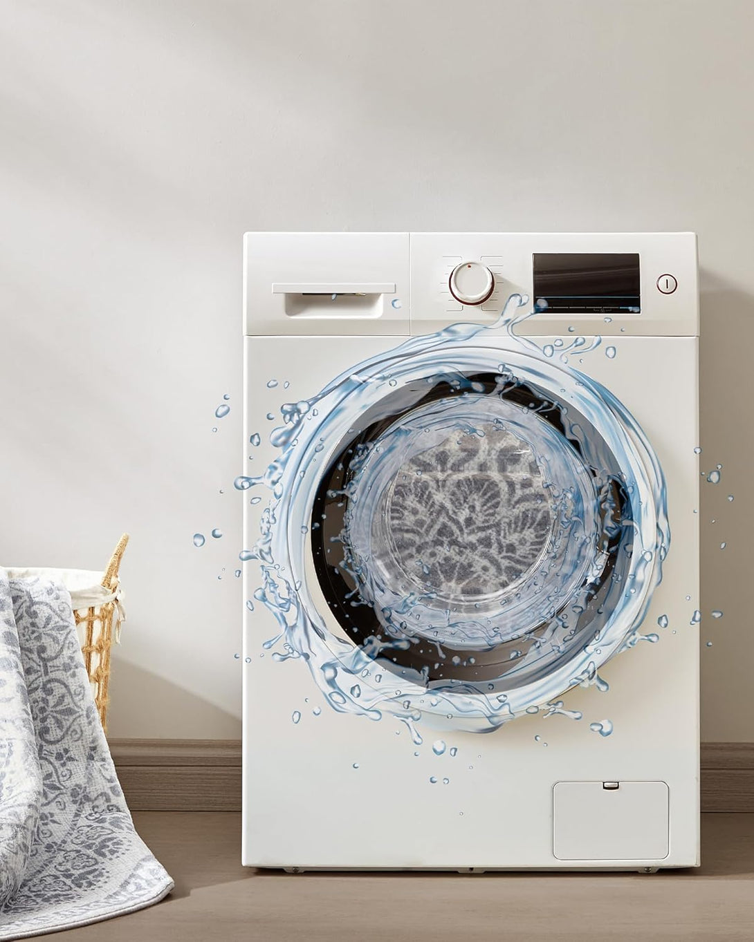 nappali szőnyeg, 160 cm átmérő, szürke-VASBÚTOR