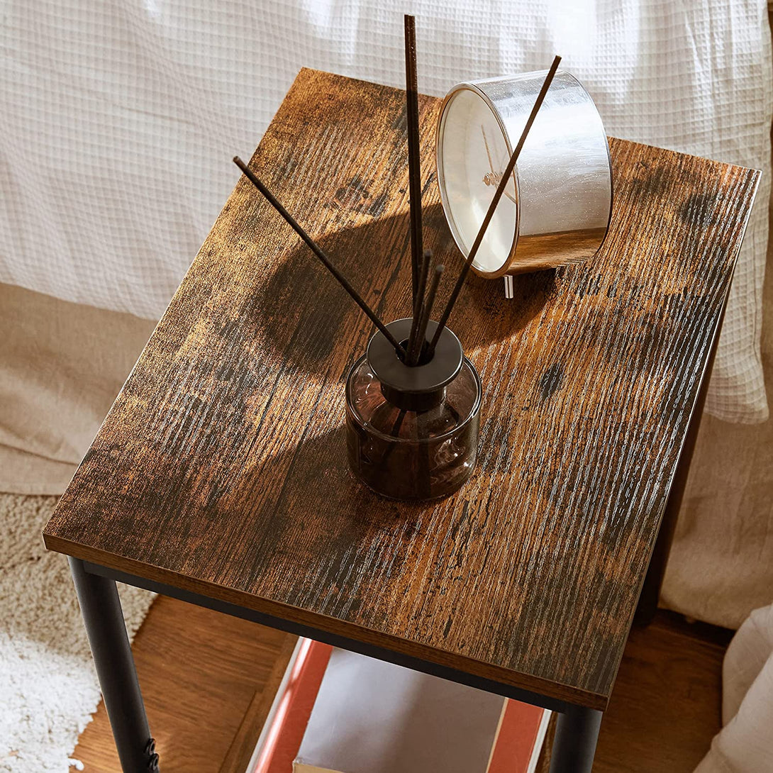 oldalsó asztal, éjjeliszekrény 40x50x30 cm, rusztikus barna-VASBÚTOR