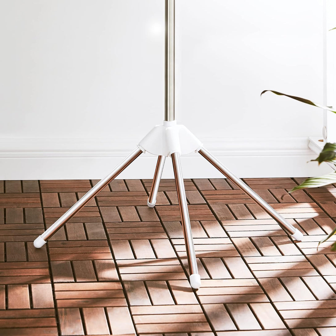 ruhaszárító, 3 forgatható kar vállfáknak fehér és ezüst színben-VASBÚTOR