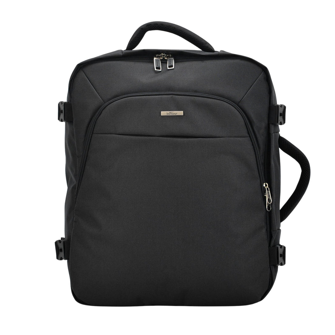 BONTOUR AIR Utazó Hátizsák, EasyJet méretű 45x36x20cm, Fekete Színben-VASBÚTOR