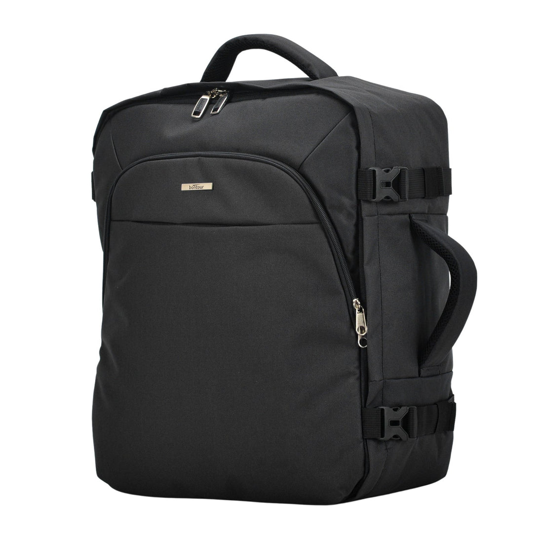 BONTOUR AIR Utazó Hátizsák, EasyJet méretű 45x36x20cm, Fekete Színben-VASBÚTOR