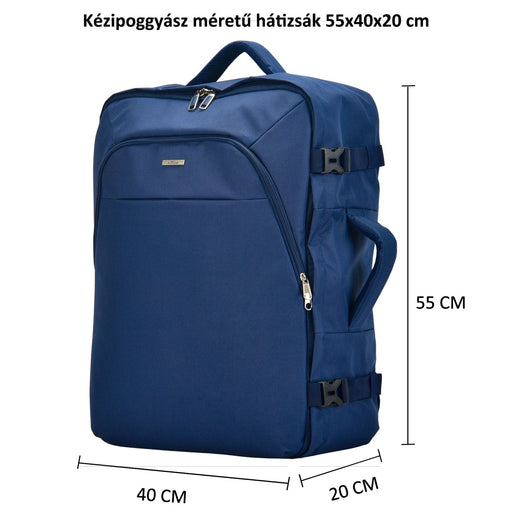 BONTOUR AIR Utazó Hátizsák, Kabin méretű Kézipoggyász 55x40x20cm, Kék Színben-VASBÚTOR