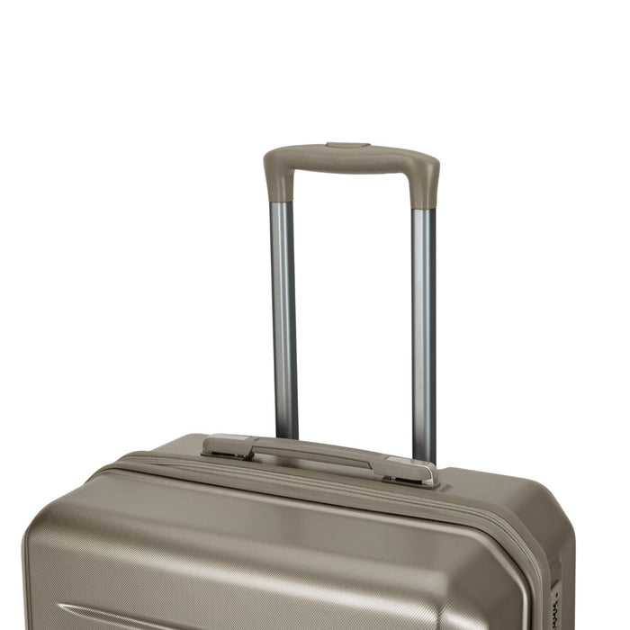 BONTOUR “SPINNER” 2 db-os Bőrönd Szett (S+M), Duplakerekes Gurulós bőrönd TSA zárral, Pezsgő-VASBÚTOR